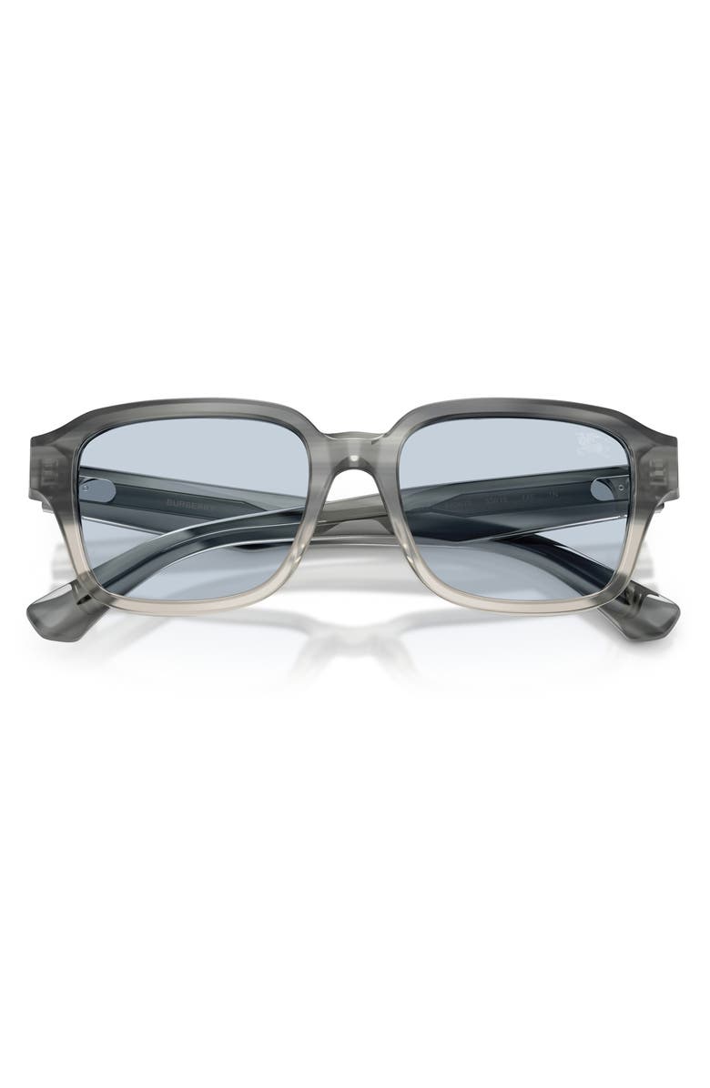 Burberry 53mm Square Sunglasses, Alternate, color, Striped Grey Gradient / Azure