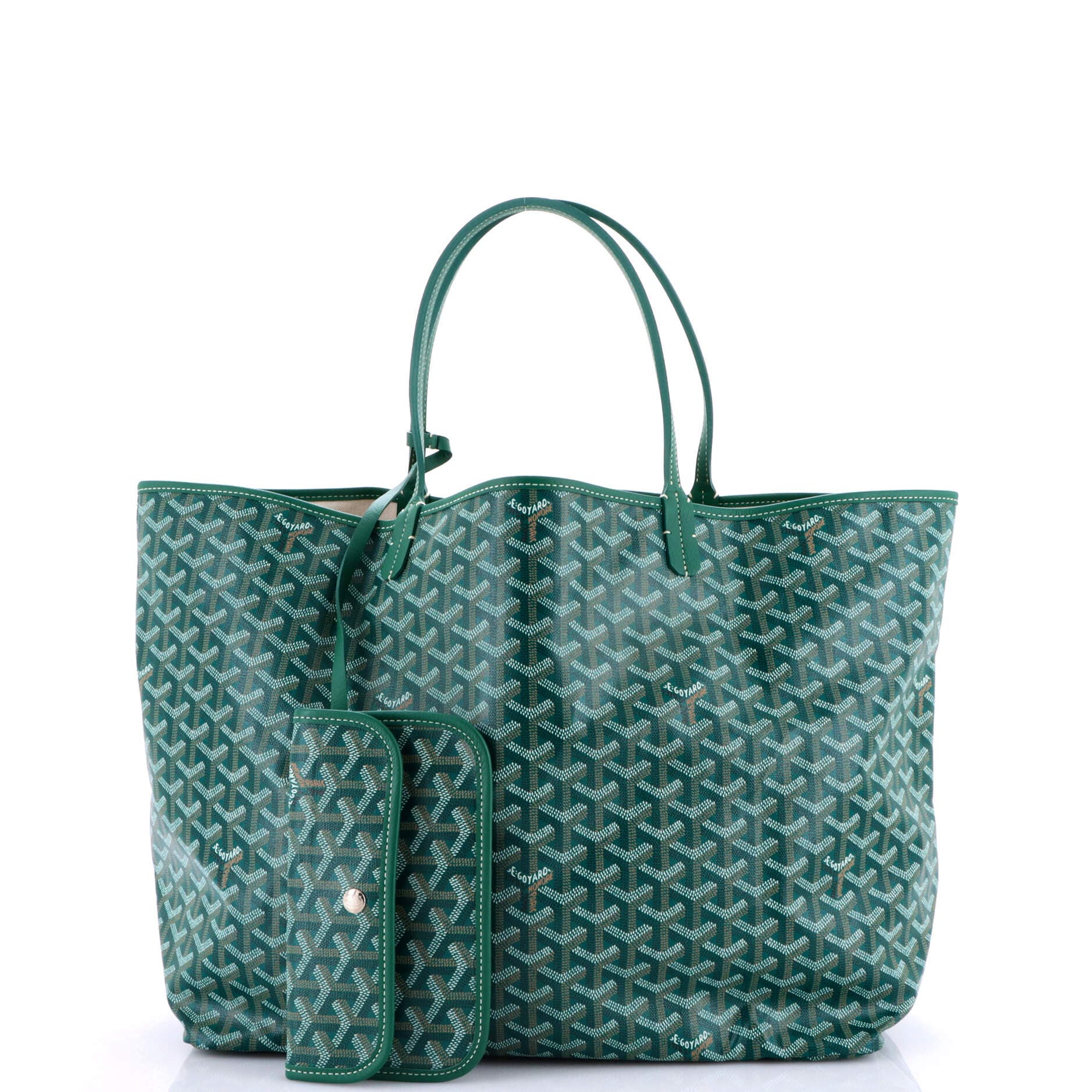 Pre-Owned Goyard Saint Louis Tote Coated Canvas GM, Alternate, color, Green