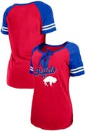 New Era Women's New Era Red/Royal Buffalo Bills Legacy Lace-Up Raglan T-Shirt