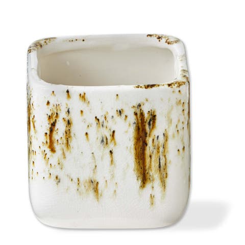 Large White Multi Ceramic Square Planter for Home Decor