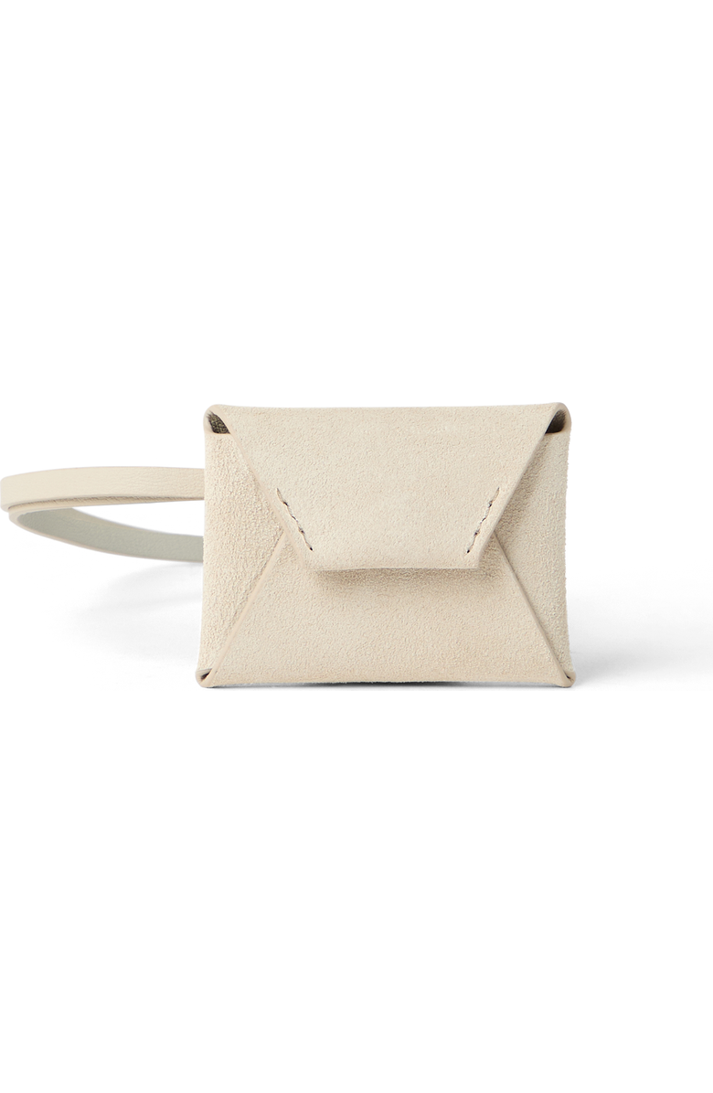Brunello Cucinelli Suede bag charm, Main, color, Ivory
