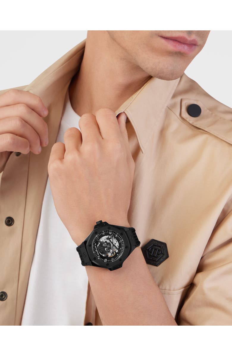 PHILIPP PLEIN $Keleton Royal Stainless Steel Watches Men, Alternate, color, Black/Black
