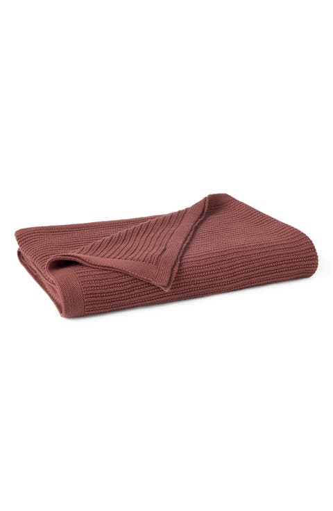 Linea Organic Cotton Knit Throw Blanket