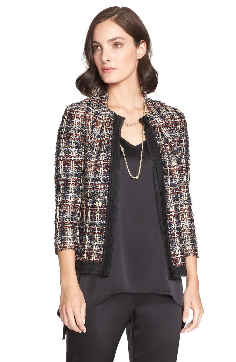 St. John Collection Opulent Tweed Jacket, Alternate, color,