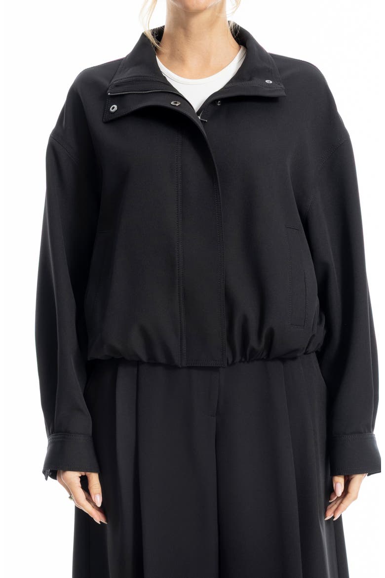 Bubble Hem Jacket, Main, color, BLACK