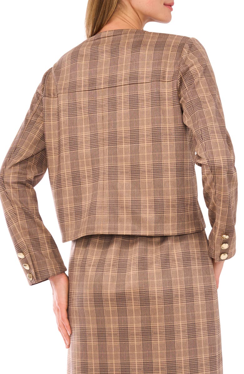 Ted Baker Plaid Jacket, Alternate, color, Brown/ Black