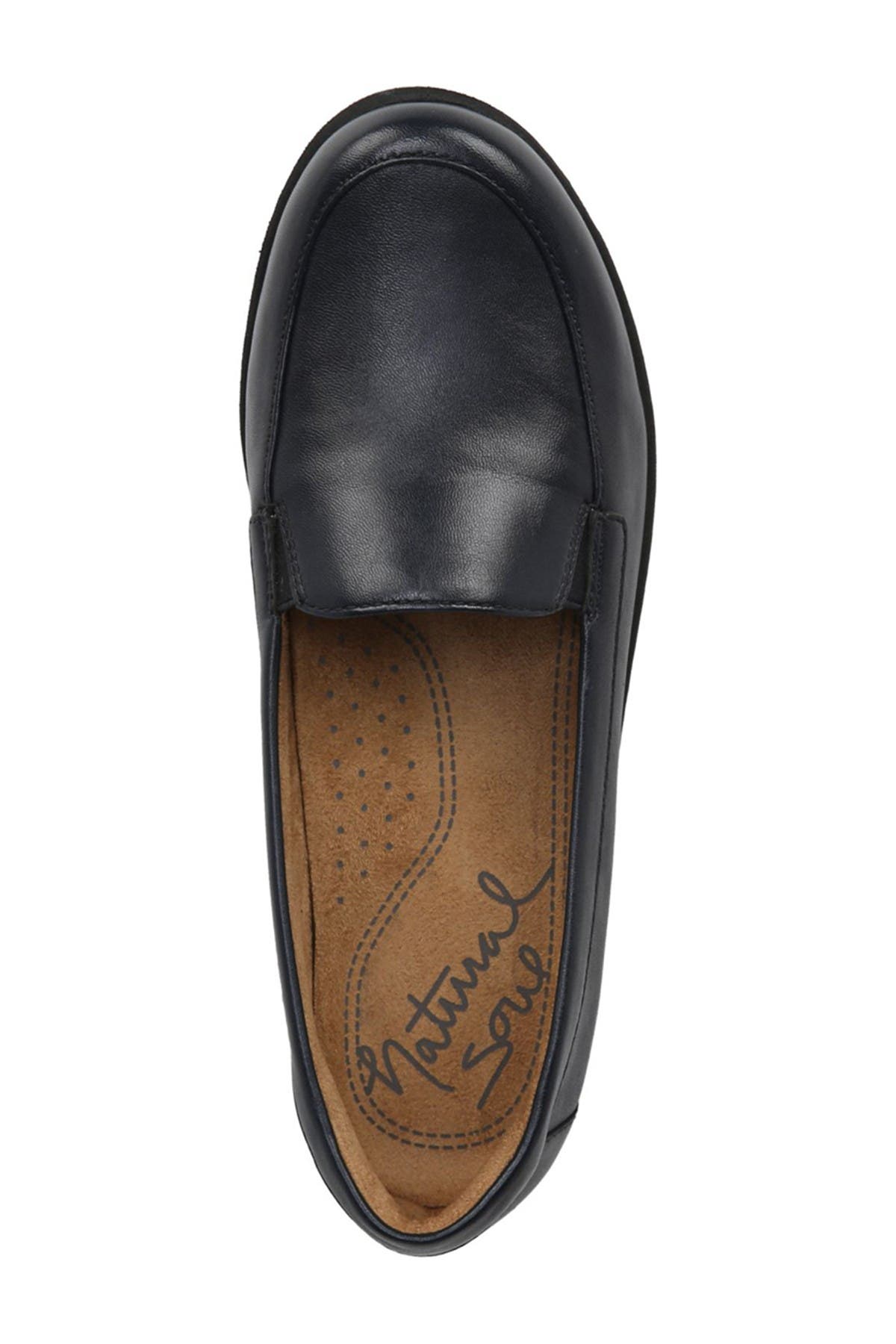 Kacy Leather Slip-On Loafer - Wide Width Available, Alternate, color, NAVY LEATHER