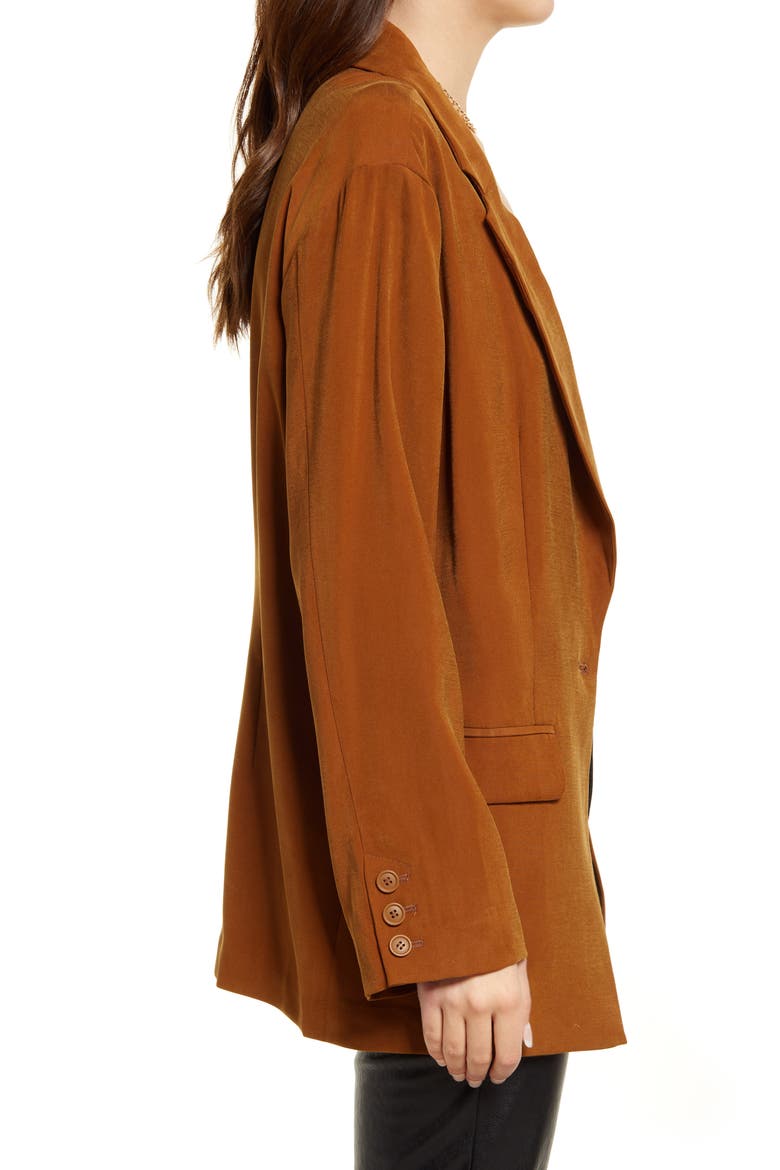 Unstructured Blazer, Alternate, color, BROWN TEMPLE