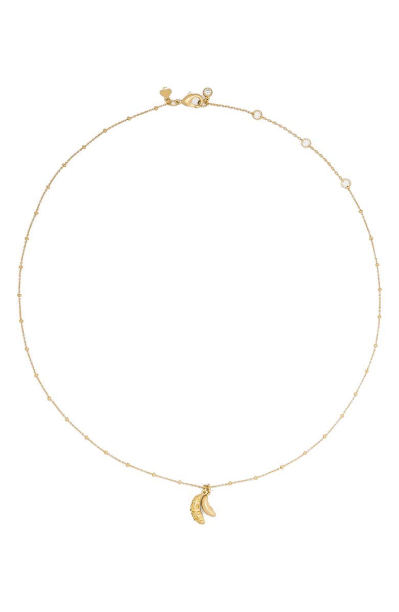 Kate Spade New York banana pendant necklace, Alternate, color, Light Topaz