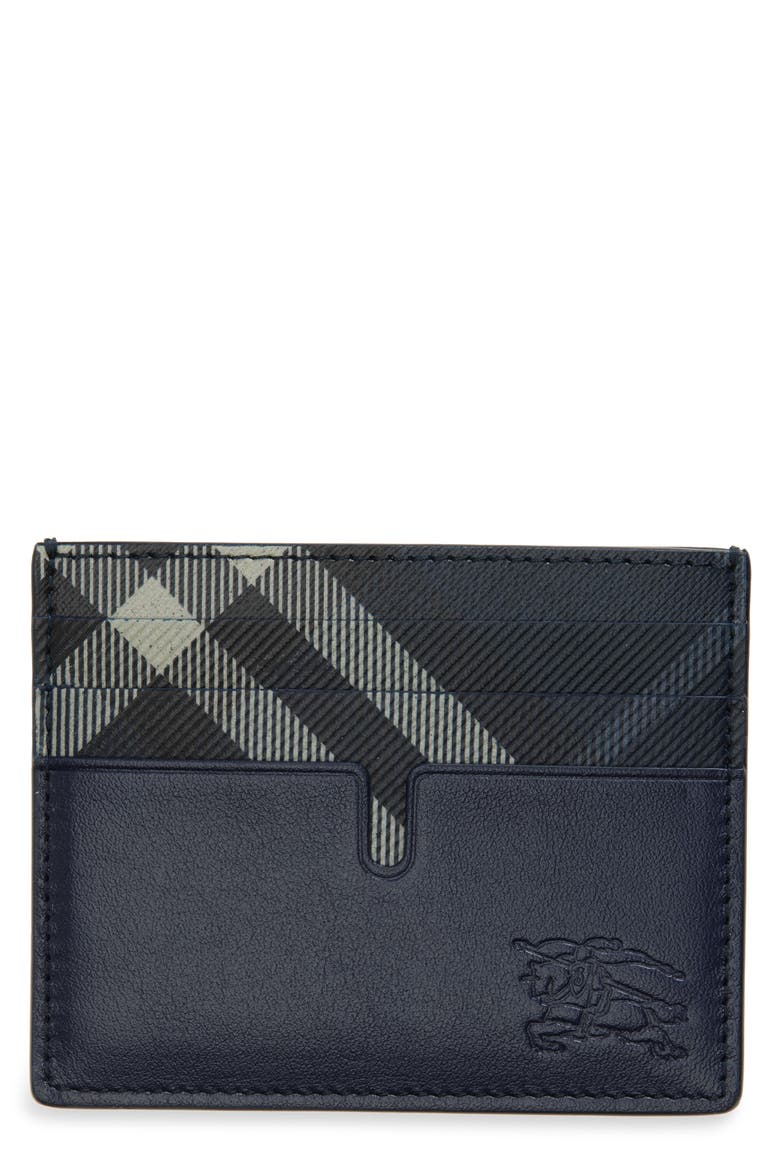 New Tall Sandon Leather & Coated Canvas Card Holder, Main, color, MIDNIGHT