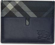 Burberry New Tall Sandon Leather & Coated Canvas Card Holder