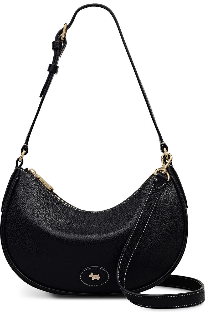 Radley Heath Crescent Small Zip Top Shoulder Bag, Main, color, Black