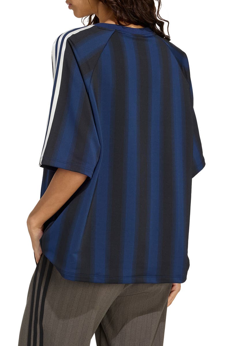 adidas Linear Stripe Jersey T-Shirt, Alternate, color, 