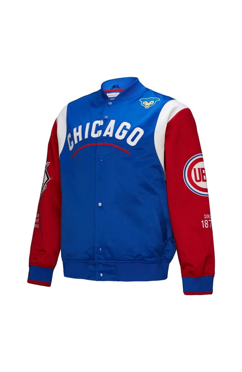 Mitchell & Ness Men's Mitchell & Ness Royal/Red Chicago Cubs Cooperstown Collection Team Origins Satin Full-Snap Jacket, Alternate, color, Royal