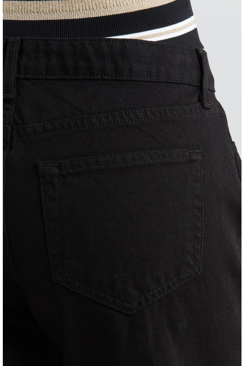 Blaine Crop Stovepipe Jeans, Alternate, color, NOIR
