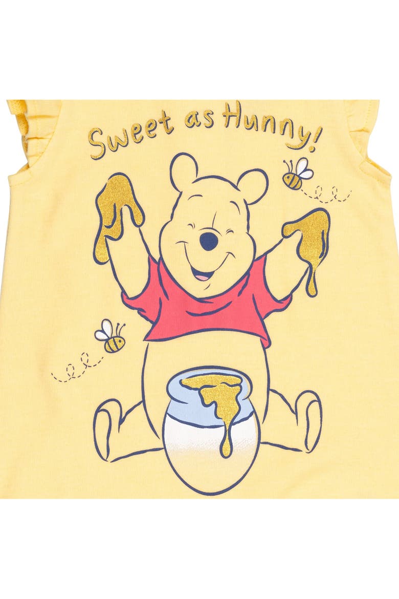 Winnie the Pooh One Piece Romper and Hat Set, Alternate, color, Winnie Pooh Yellow