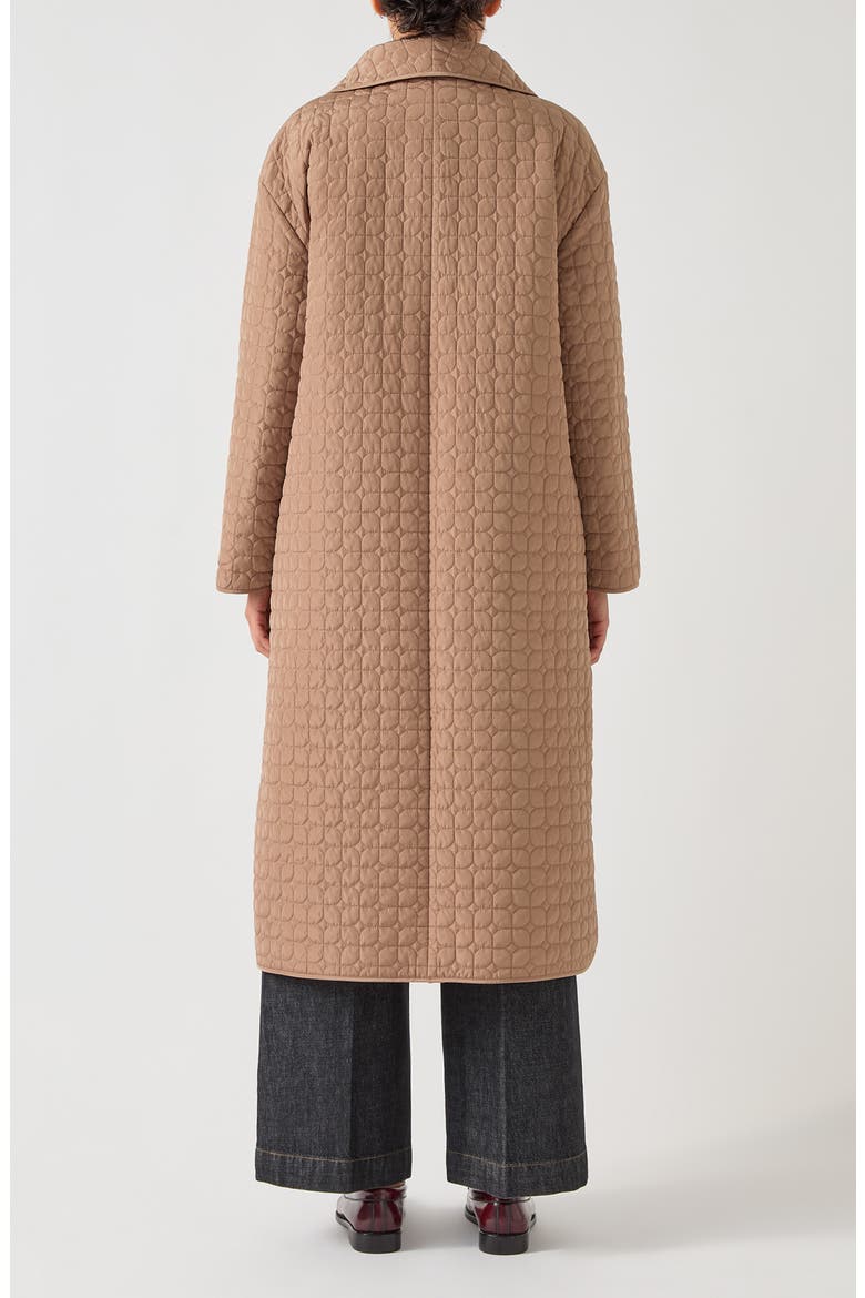 Callie Stand Collar Quilted Coat, Alternate, color, CAMEL