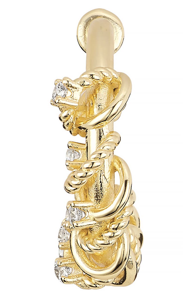 ATHRA LUXE Cubic Zirconia Wrap Hoop Earrings, Alternate, color, Gold