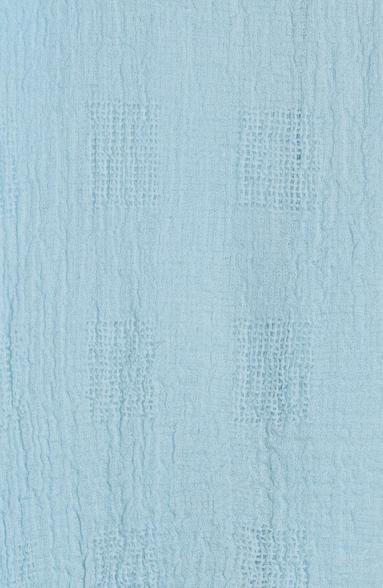 Eileen Fisher Watercolor Organic Cotton Gauze Scarf, Alternate, color, Pale Sky