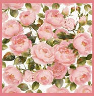 SILKSILKY Pure Silk Pink Floral Print Square Scarf