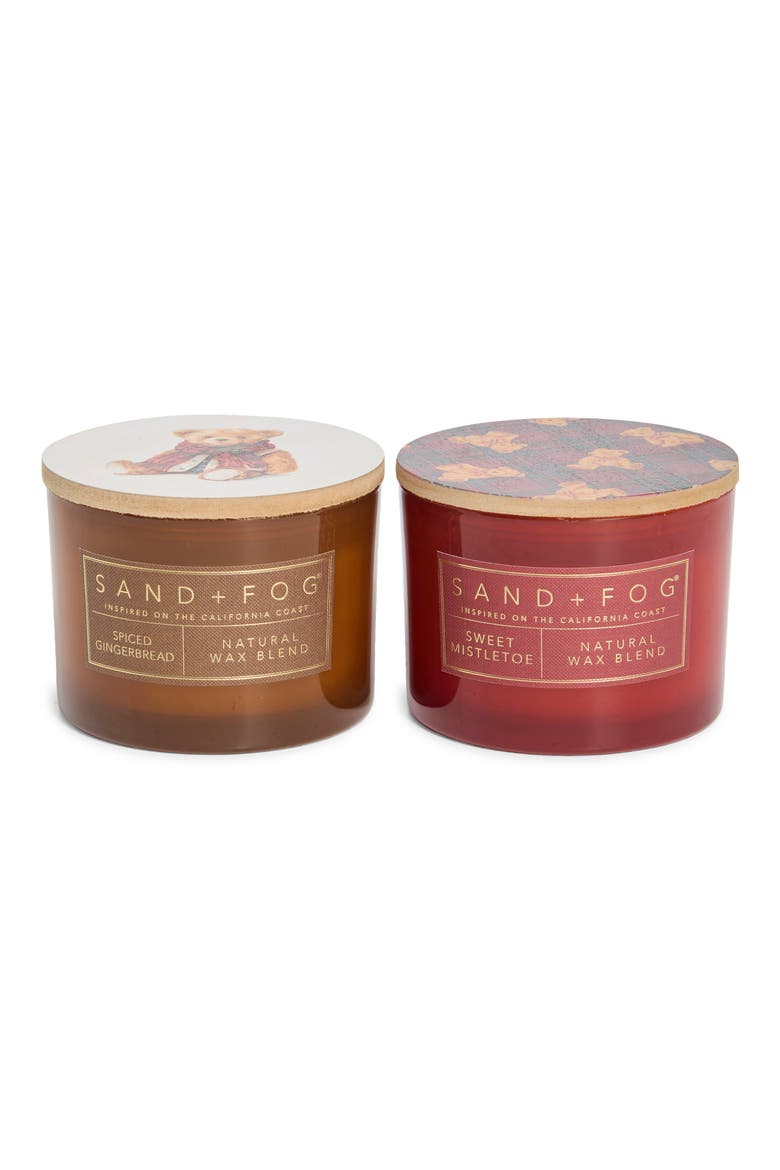 Teddy Set of 2 Candles, Main, color, MULTI