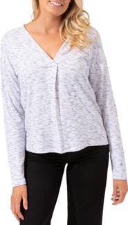 Threads 4 Thought Johanna Long Sleeve V-Neck Overlap Shirt