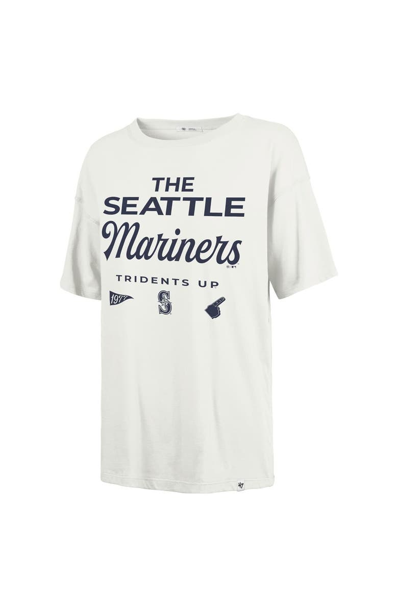 '47 Women's '47 White Seattle Mariners Show Off Boyfriend T-Shirt, Alternate, color, White