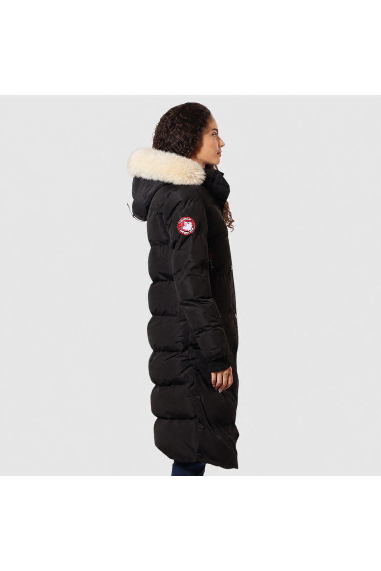 Quilted Maxi Long Jacket, Alternate, color, Black