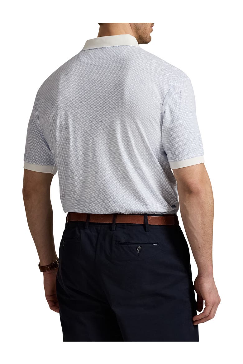 Big & Tall Soft Touch Geometric Print Polo Shirt, Alternate, color, CRESCENT TOSS WHITE