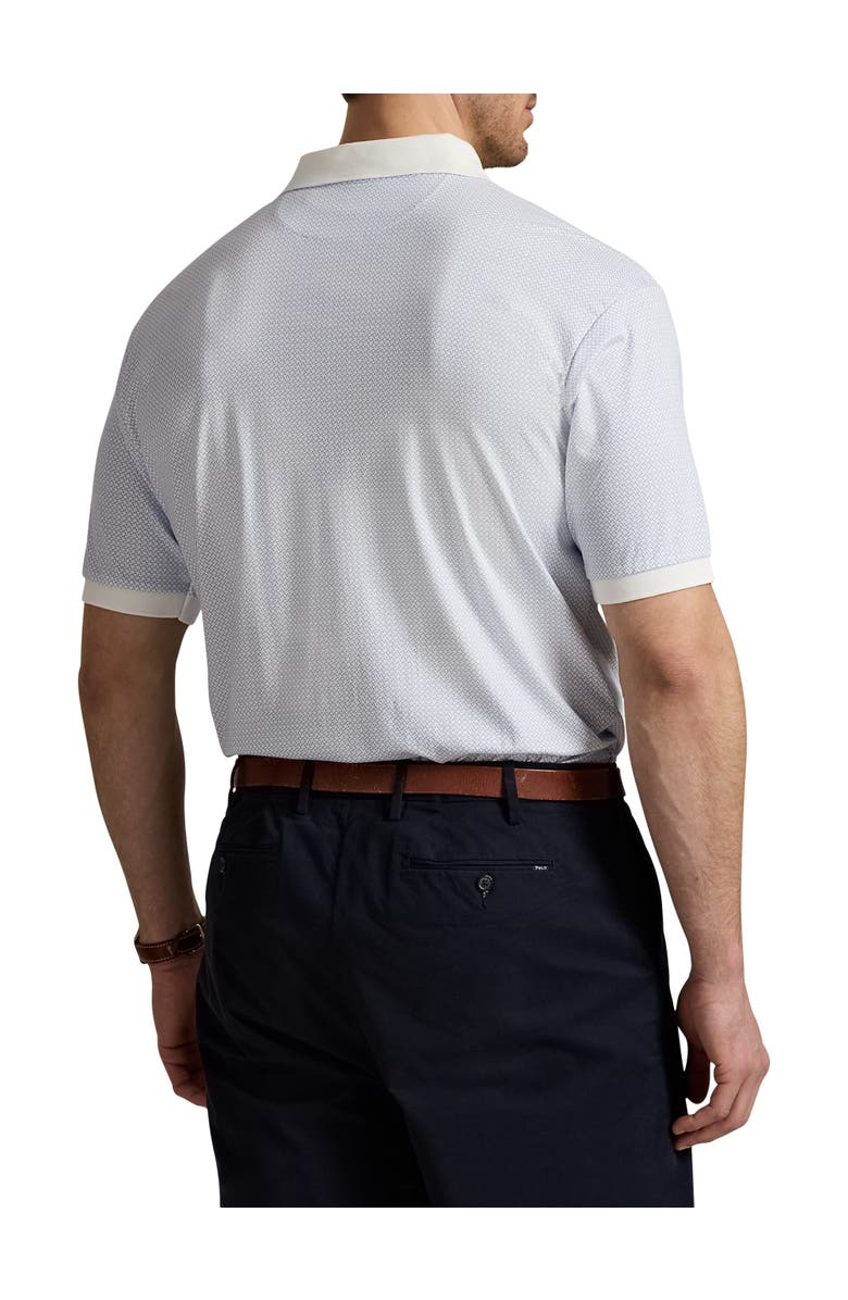 Polo Ralph Lauren Big & Tall Soft Touch Geometric Print Polo Shirt, Alternate, color, Crescent Toss White