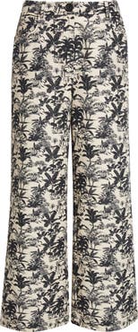 Toccin Blaire Tropical Print Wide Leg Pants