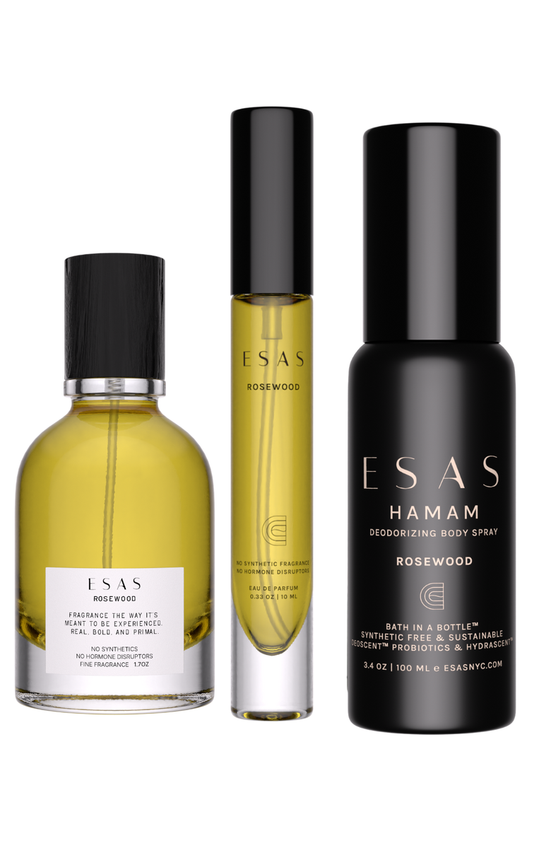 Esas NYC Rosewood Organic Eau de Parfum Gift Set, Main, color, Yellow