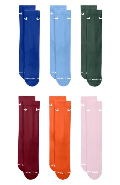 Everyday Elevated Dri-FIT Assorted 6-Pack Cotton Blend Crew Socks