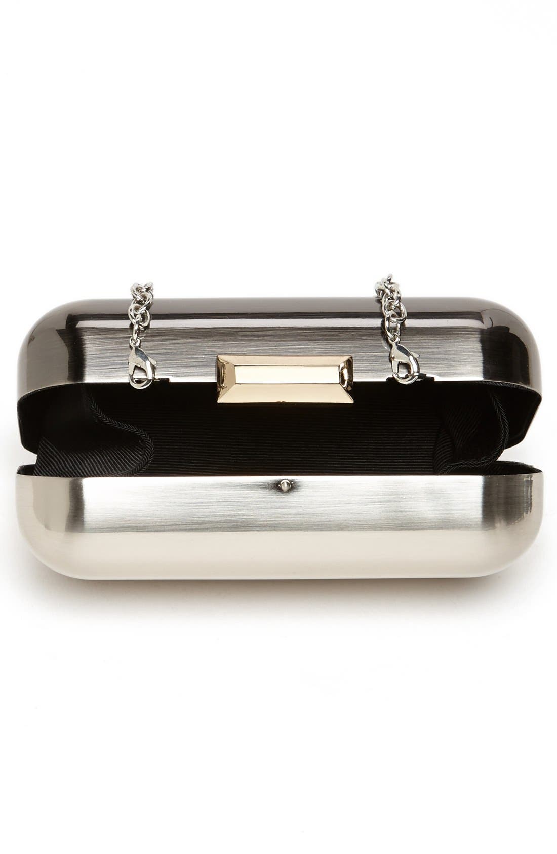 'Two Tone' Box Clutch, Alternate, color, SILVER/ GUNMETAL