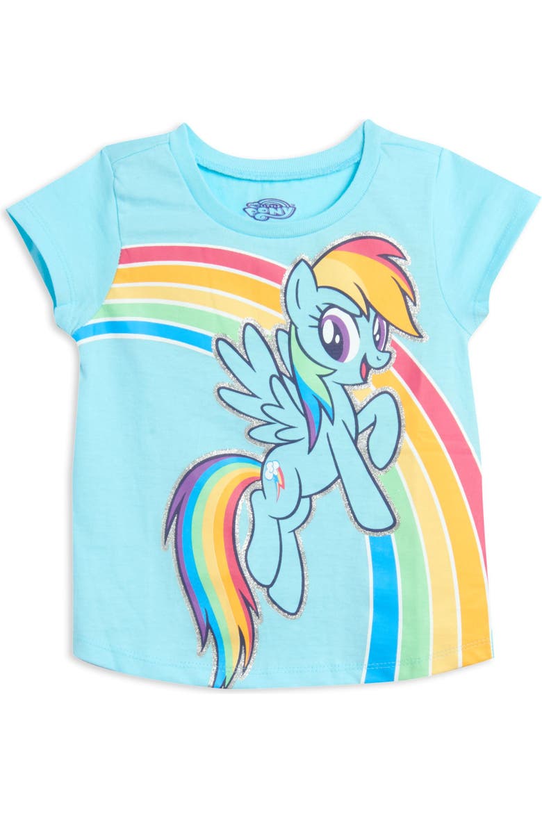 Glitter 3-Pack T-Shirts, Alternate, color, Grey Pink Blue