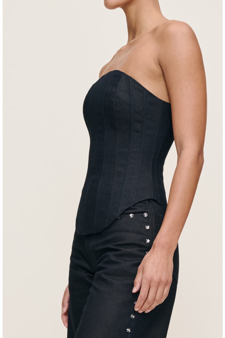 Denim Corset Top, Alternate, color, ETERNITY