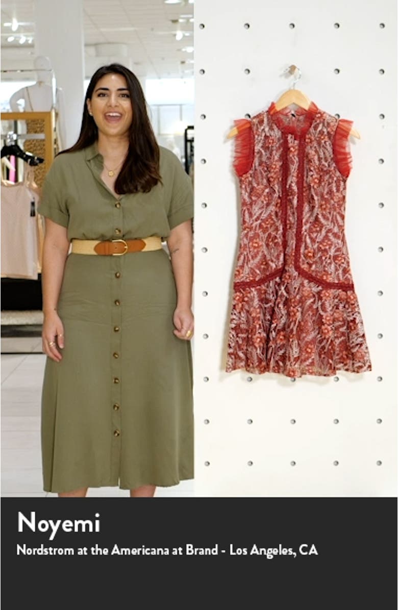 Embroidered Mesh Cocktail Dress, sales video thumbnail