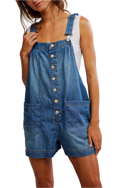 Free People You've Got The Love Short Overalls In Red