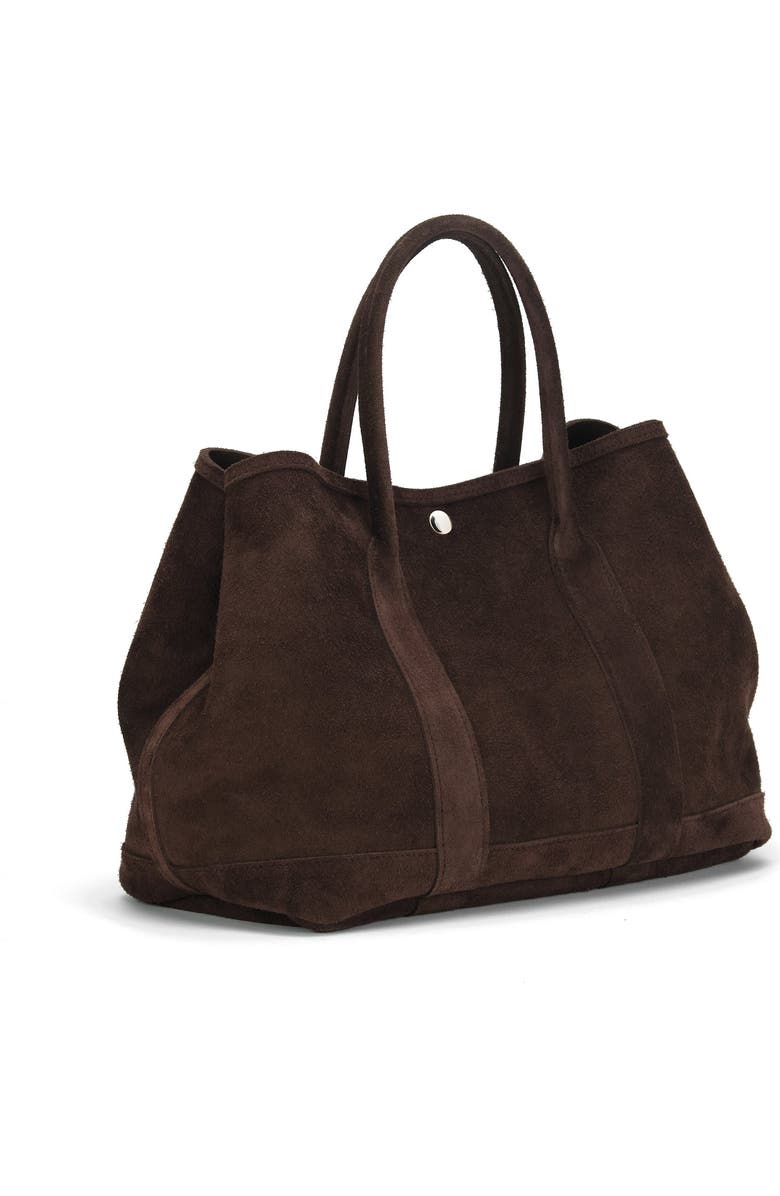Ezra Arthur Audrey Nubuck Suede Leather Tote Bag, Alternate, color, Cocoa
