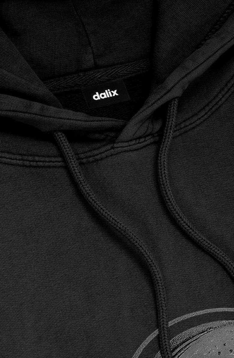 Dalix Mens Ghost Washed Hoodie, Alternate, color, Black