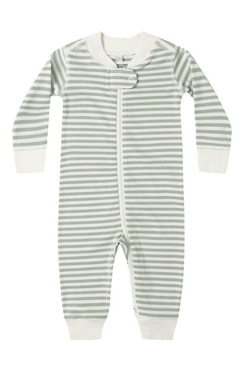 Stripe Organic Cotton Zip Romper (Baby)