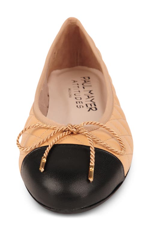Paul Mayer Cap Toe Quilted Ballet Flat