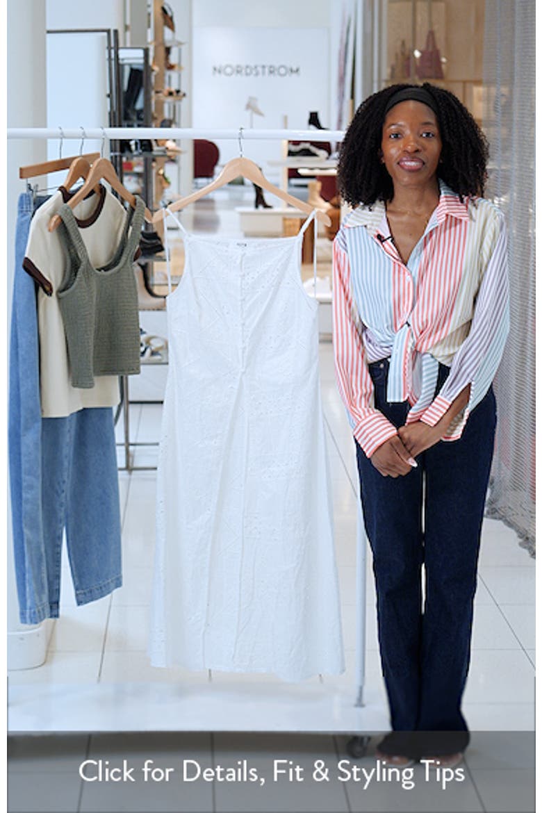 Mercy Eyelet Cotton Button-Up Tunic Top video