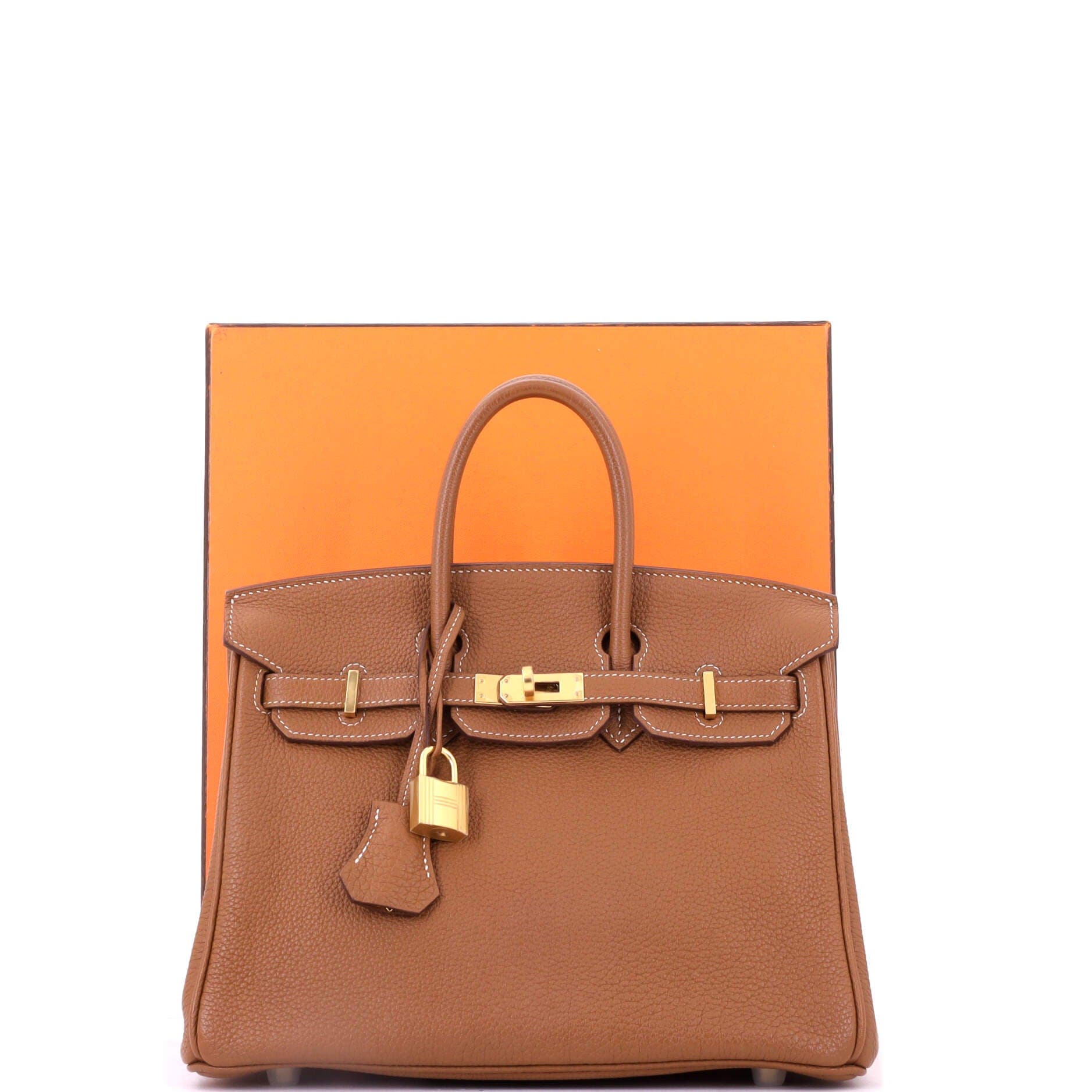 Birkin Handbag Brown Togo with Gold Hardware 25, Alternate, color, Metallic Gold