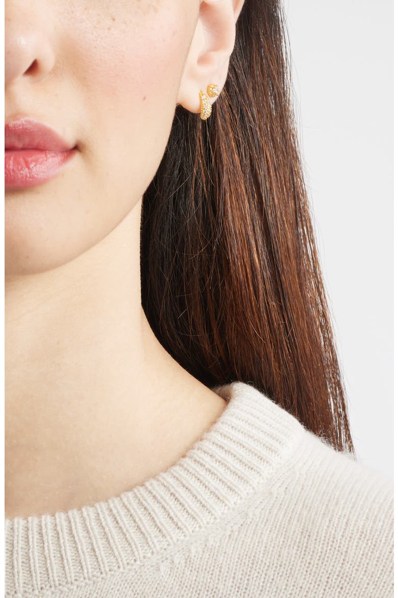 Demi Fine Set of 2 Stud Earrings, Alternate, color, 14K GOLD PLATED
