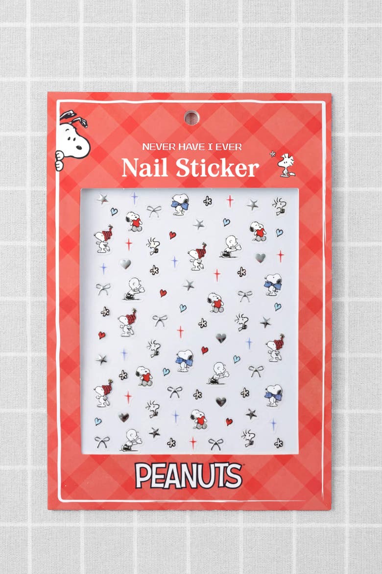 Snoopy Sweetheart - Peanuts Nail Stickers, Main, color, Red