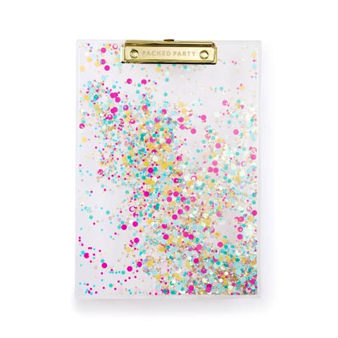 Confetti Filled Clipboard Desk Accessory