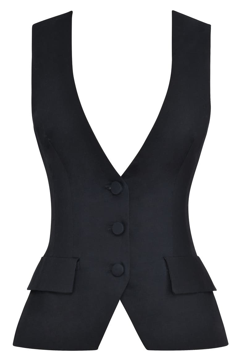 Juliet Tuxedo Vest, Alternate, color, BLACK