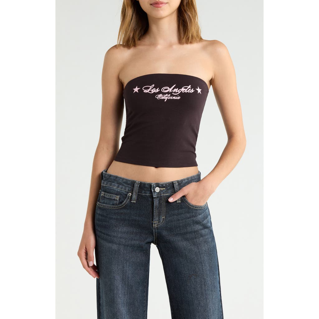 PacSun LAC Crop Tube Top in Black at Nordstrom, Size X-Small