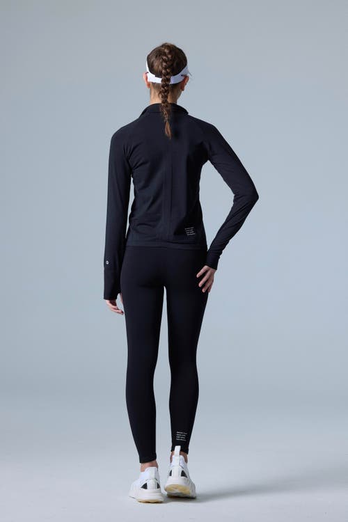 Cozy Zero Tech Merino Classic Fit Half Zip Long Sleeve Top In Black